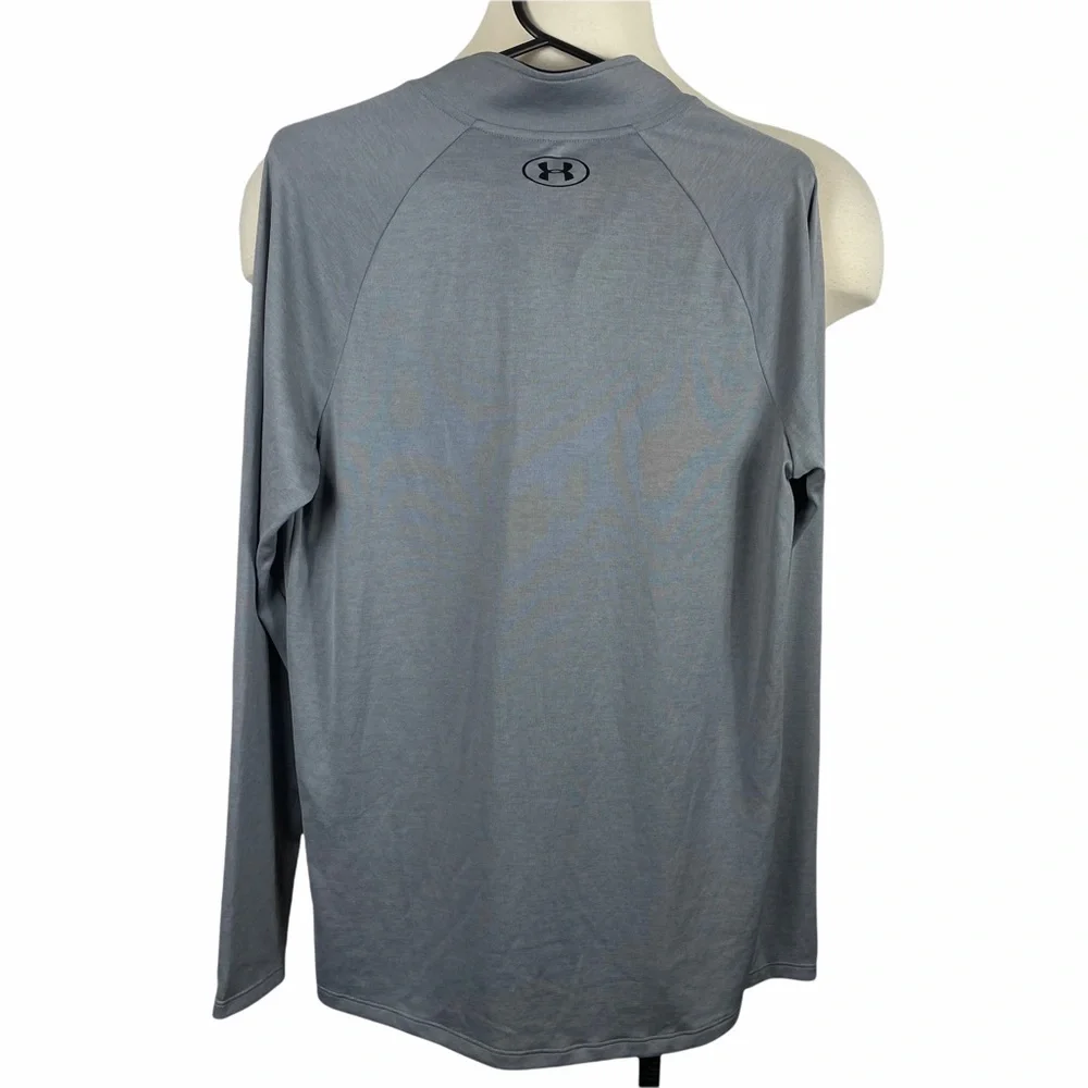 Men's ExcCond Under Armour 1/4 Zip Loose Fit Heat Gear‎ Grey Pullover Small